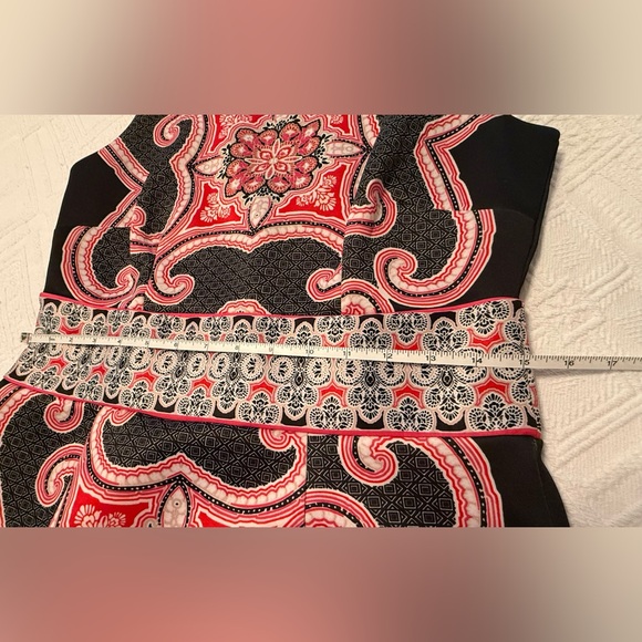 Dress - New York & Co - size Medium - sheath - black red pink white. Classy. - Picture 11 of 12